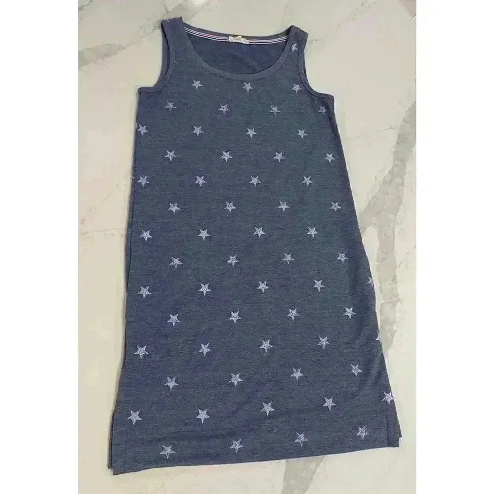 Jane and Delancey Blue White Star Print Tank Top Dress Women’s Size XS